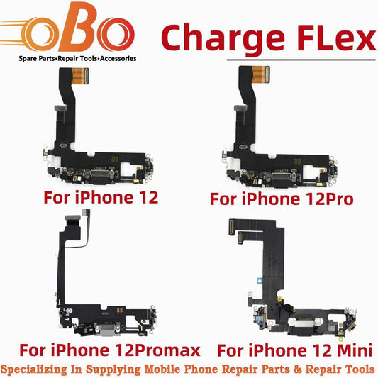 Compatible with iPhone 12Promax/iPhone 12 mini- Charging Port Flex Cable - Headphone Port/Microphone/Antenna Replacement